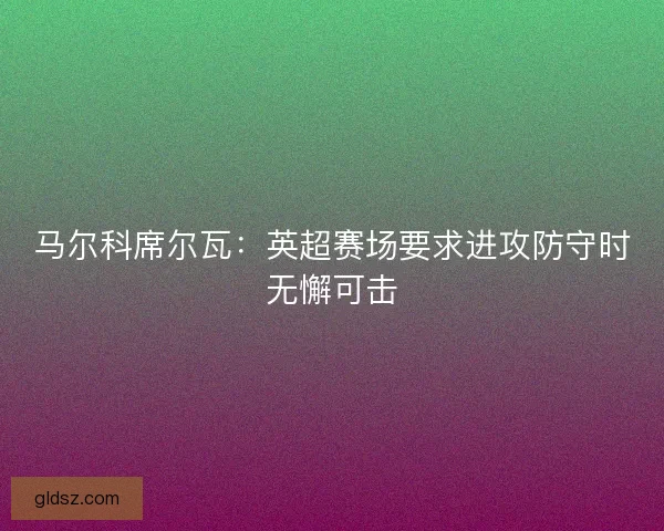 马尔科席尔瓦:英超赛场要求进攻防守时无懈可击 马尔科席尔瓦:英超赛场要求进攻防守时无懈可击